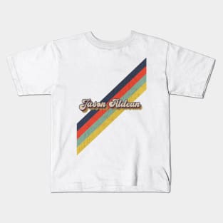 retro vintage color Jason Aldean Kids T-Shirt